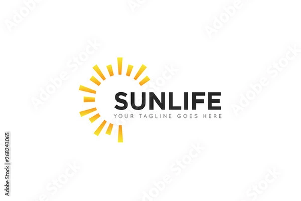 Obraz sun logo and icon vector illustration design template