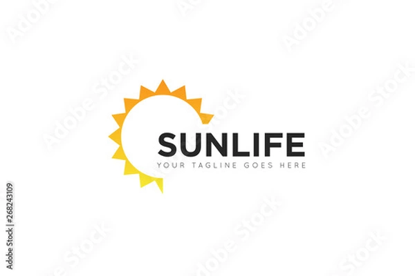 Obraz sun logo and icon vector illustration design template