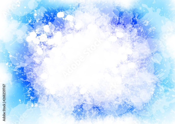 Fototapeta 青と弾ける白の背景