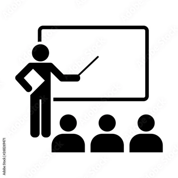 Fototapeta teacher - presentation icon