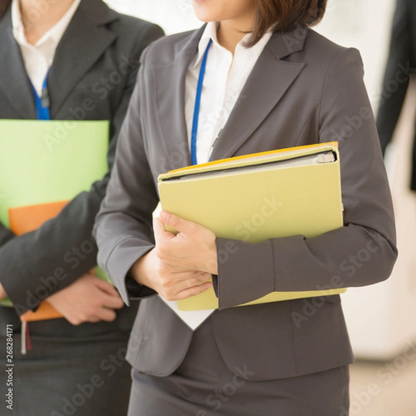 Obraz ファイルを持つビジネスウーマン