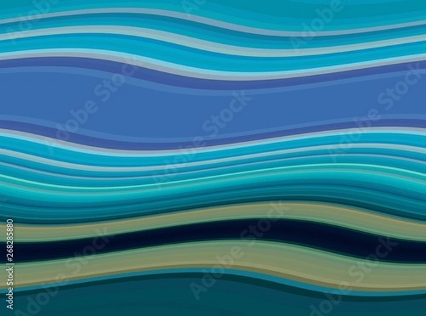 Fototapeta abstract steel blue, dark cyan and dark slate gray color ocean waves background. can be used for wallpaper, presentation, graphic illustration or texture