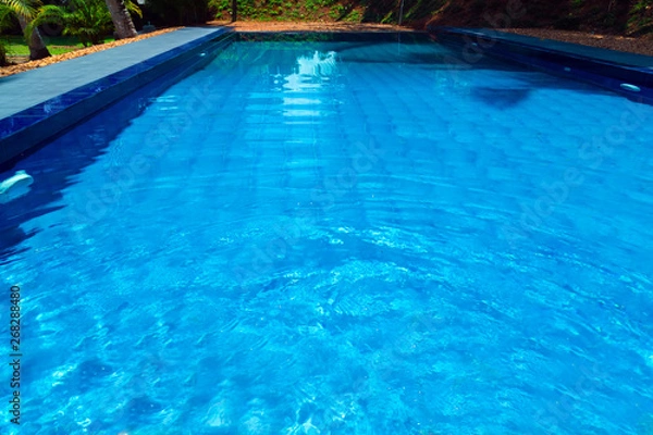 Obraz Swimming pool water blue glass mosaic