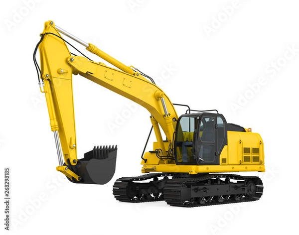 Fototapeta Excavator Isolated