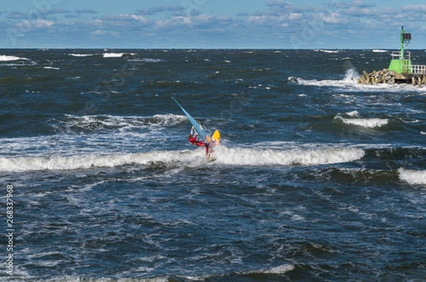 Obraz Windsurfing na Bałtyku