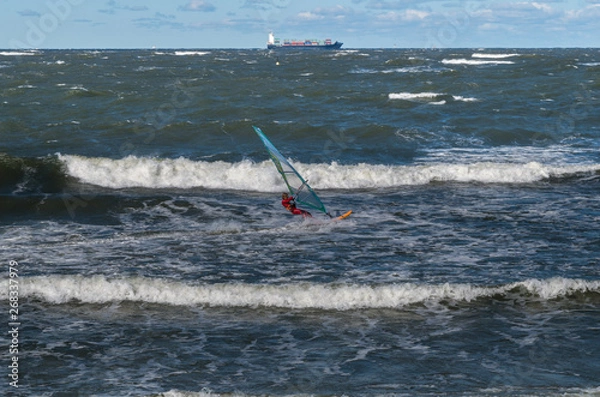 Obraz Windsurfing na Bałtyku