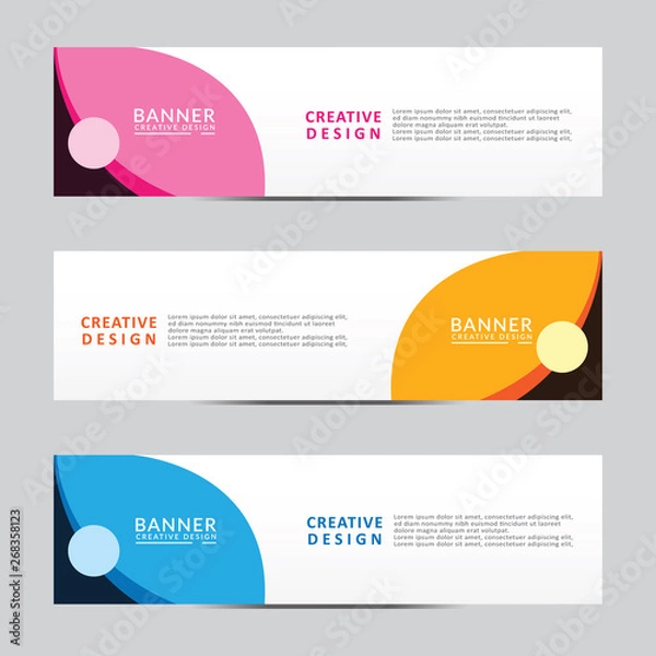 Obraz Vector abstract geometric design banner web template. Modern design. Vector illustration