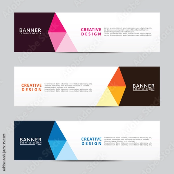 Obraz Vector abstract geometric design banner web template. Modern design. Vector illustration