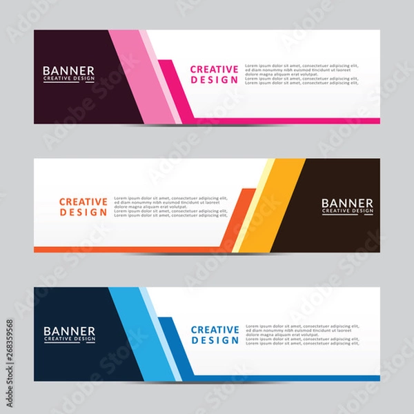 Fototapeta Vector abstract geometric design banner web template. Modern design. Vector illustration
