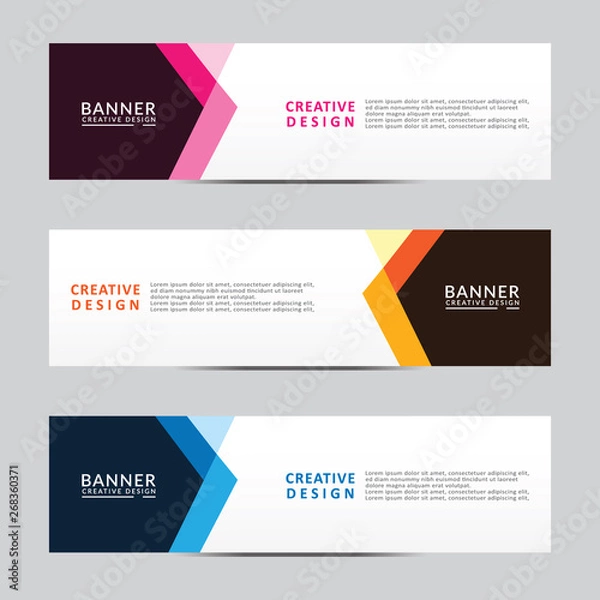 Fototapeta Vector abstract geometric design banner web template. Modern design. Vector illustration