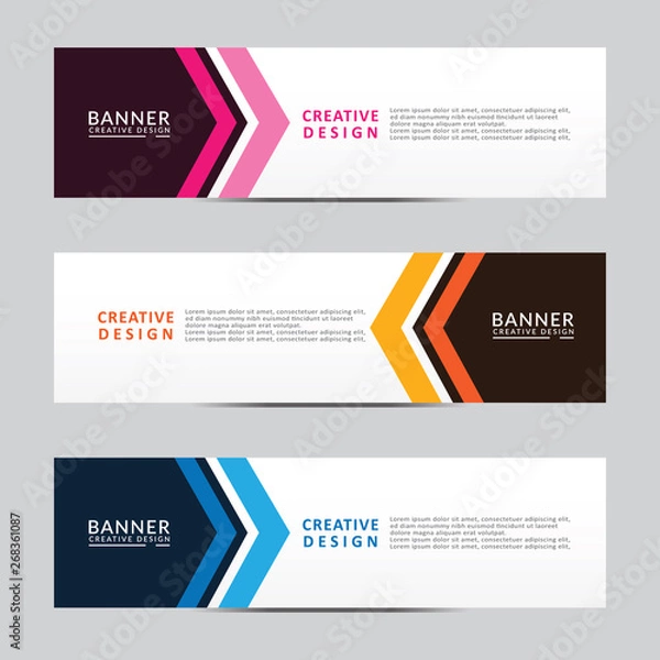 Obraz Vector abstract geometric design banner web template. Modern design. Vector illustration