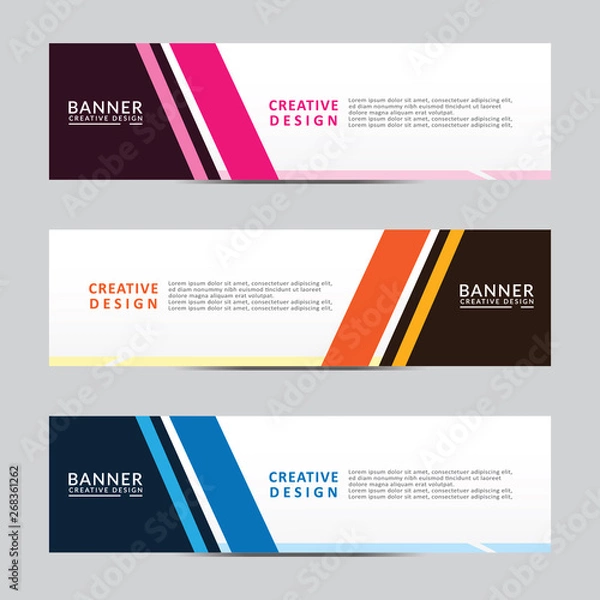 Fototapeta Vector abstract geometric design banner web template. Modern design. Vector illustration