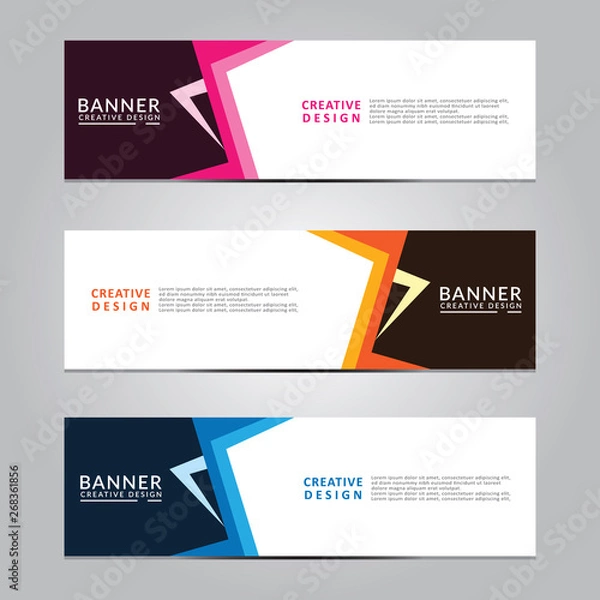 Obraz Vector abstract geometric design banner web template. Modern design. Vector illustration