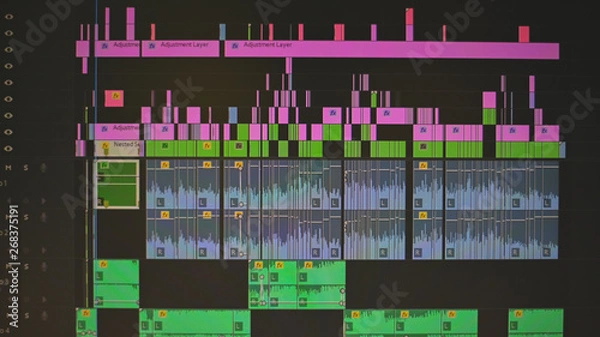 Obraz video editting timeline
