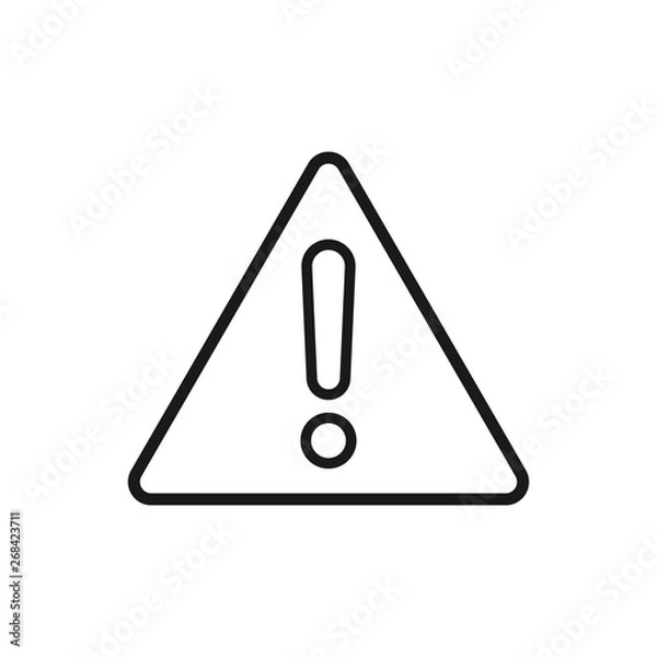 Obraz Caution sign vector illustration. Hazard warning attention icon. Danger icon for perfect mobile and web concept