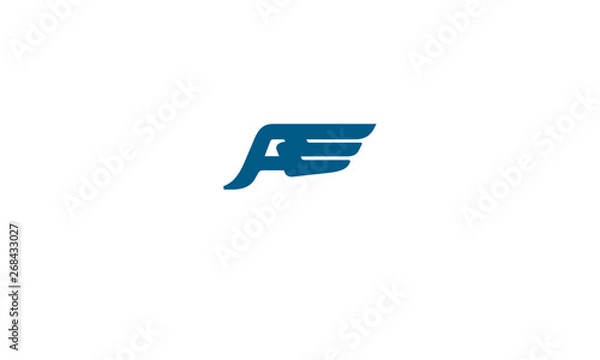 Obraz A letter wing logo