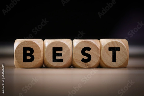 Fototapeta Best Concept Wooden Cube Blocks