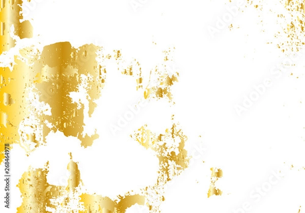 Obraz Gold texture messy brush stroke.