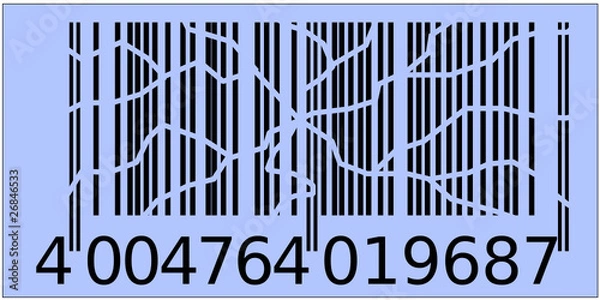 Obraz code barre fissure