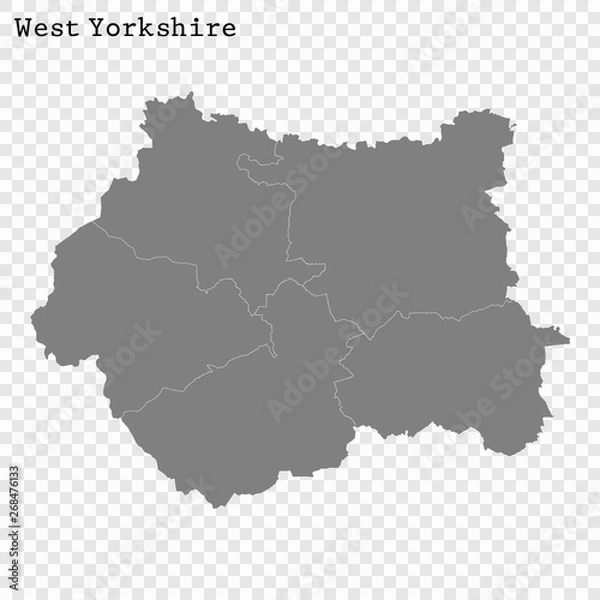 Fototapeta High Quality map is a county of England