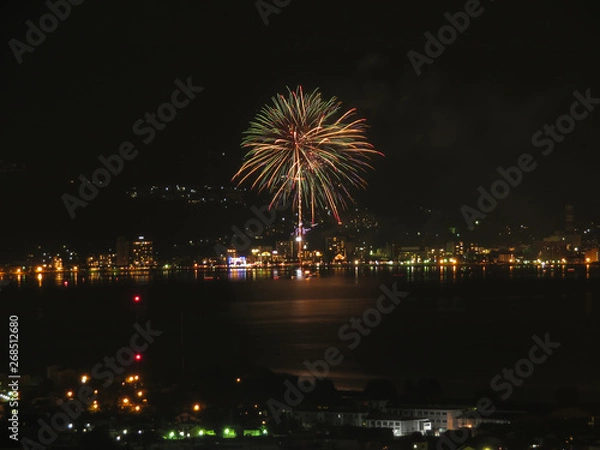 Obraz 湖の花火
