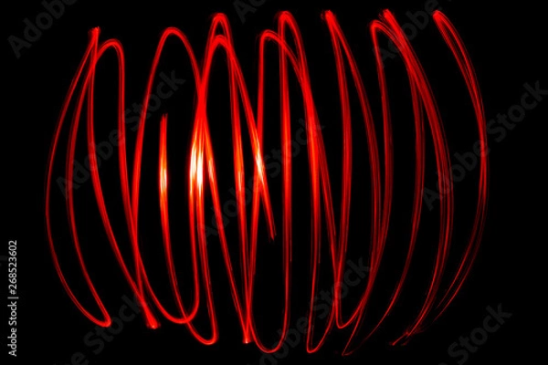 Obraz Red & Black Light Painting Scribble