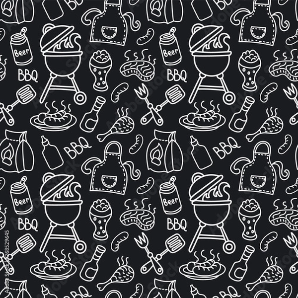Fototapeta barbecue seamless pattern