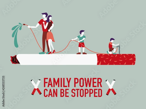 Obraz World on tobacco day. The family helped stop smoking.