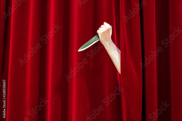 Obraz Ręka trzyma nóż