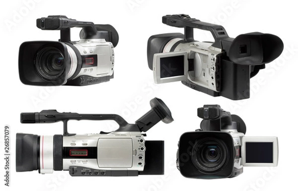 Fototapeta Semi professional camcorders set