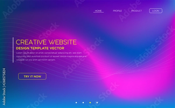 Fototapeta landing page background template with abstract concept, vector eps 10 