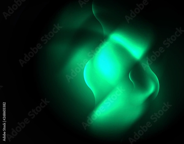 Fototapeta Shiny neon geometric waves template