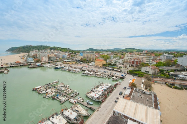 Fototapeta Cattolica (RN) e Gabicce Mare (PU) viste dall'alto