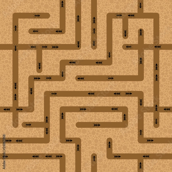 Obraz Seamless ant farm background