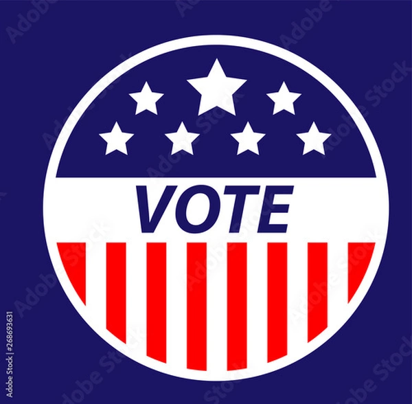 Obraz USA Vote badge vector illustration EPS10