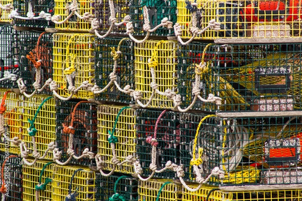 Obraz Lobster traps with buoys