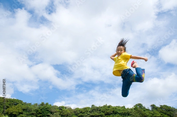 Obraz ジャンプする子供