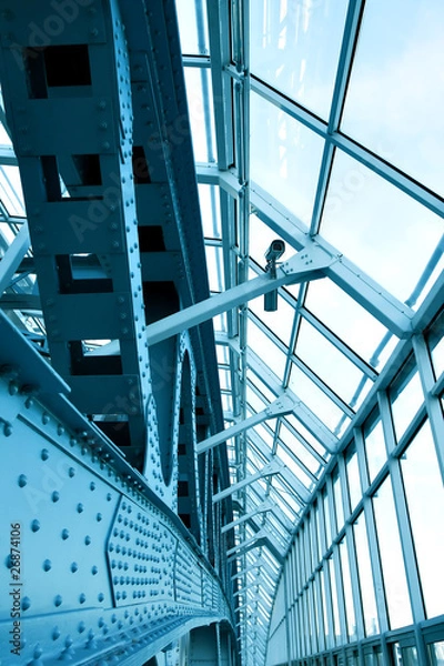 Fototapeta new ceiling inside light metro station