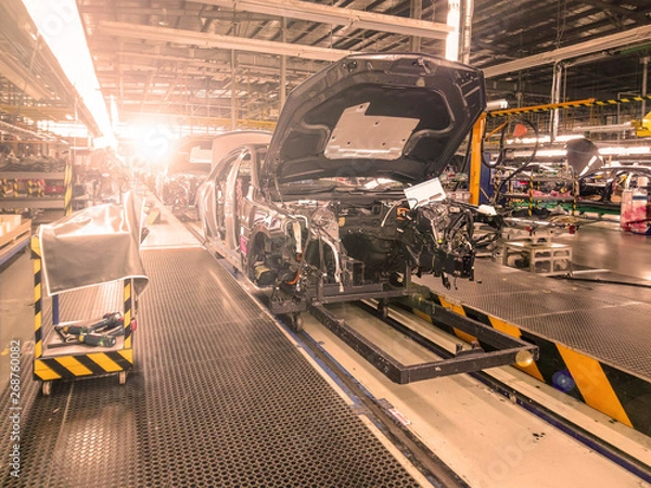 Obraz Electric Vehicle process manufacturing