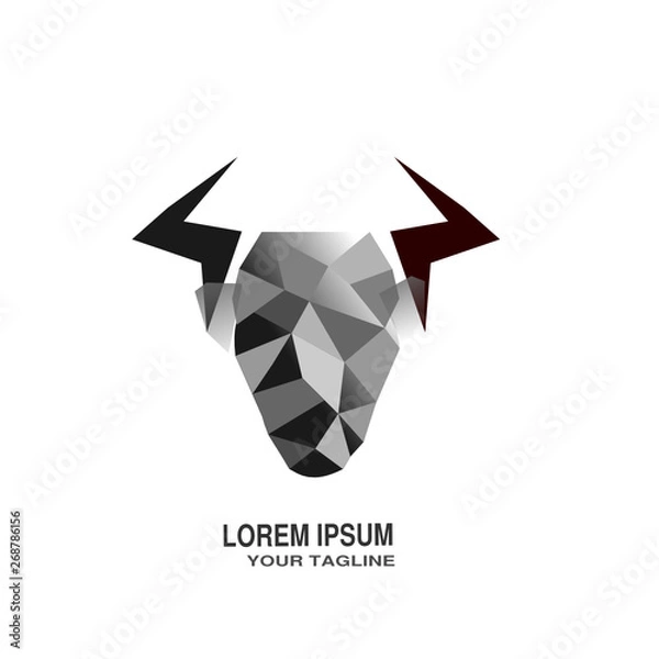 Fototapeta bull logo vector