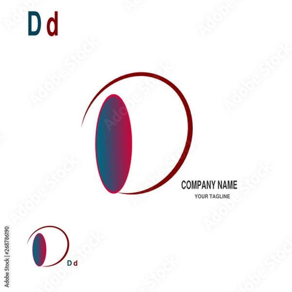 Fototapeta D vector logo