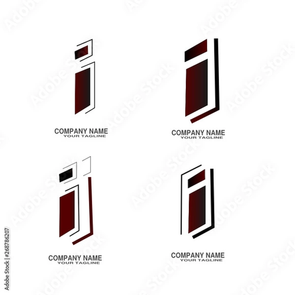 Fototapeta I logo vector collection