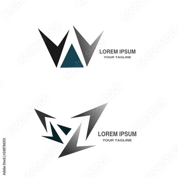 Obraz W and M logo vector