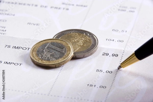 Obraz relevé de compte et impots