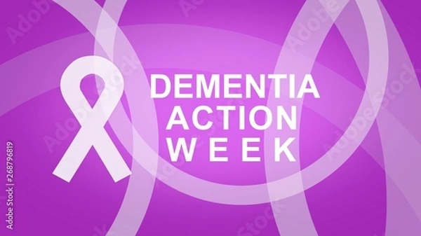 Fototapeta Dementia Action Week poster and banner campaign. Design illustration
