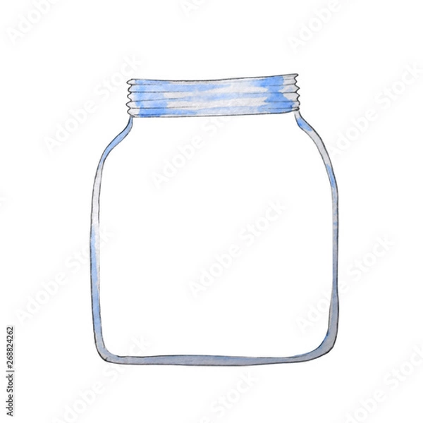 Obraz Hand painted watercolor space elements.