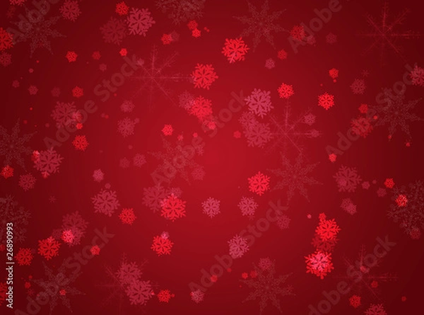 Fototapeta Red winter background