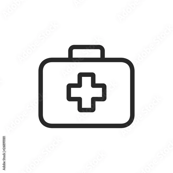 Obraz First aid kit vector icon