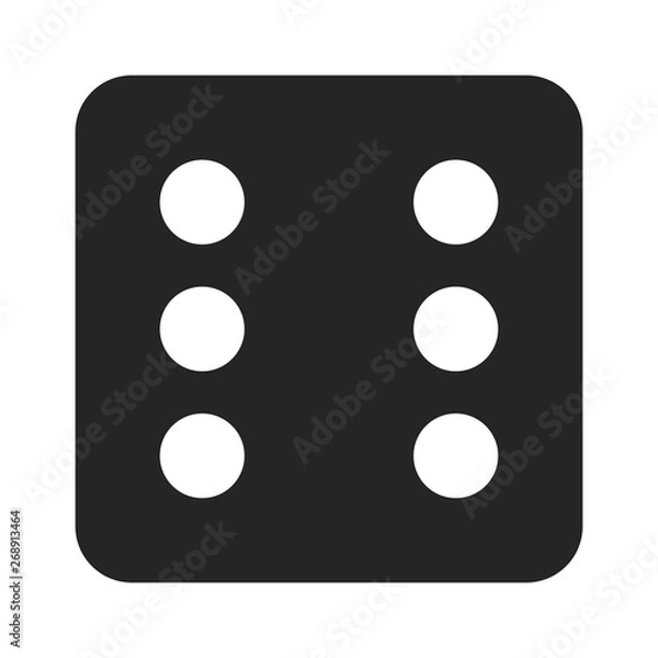 Fototapeta Dice number six icon