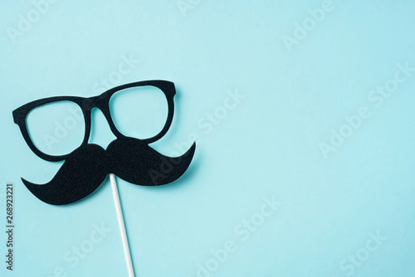Fototapeta top view of fathers day concept with copy space